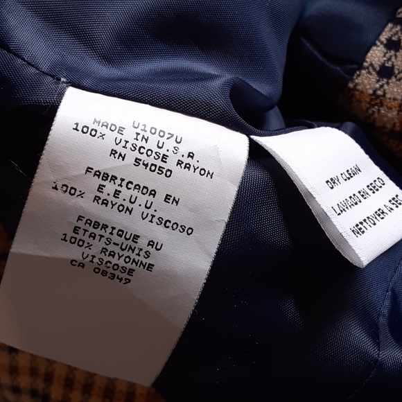 EVAN PICONE made in USA Viscose Rayon Houndstooth 4 Button Blazer Size 6 - Picture 4 of 8